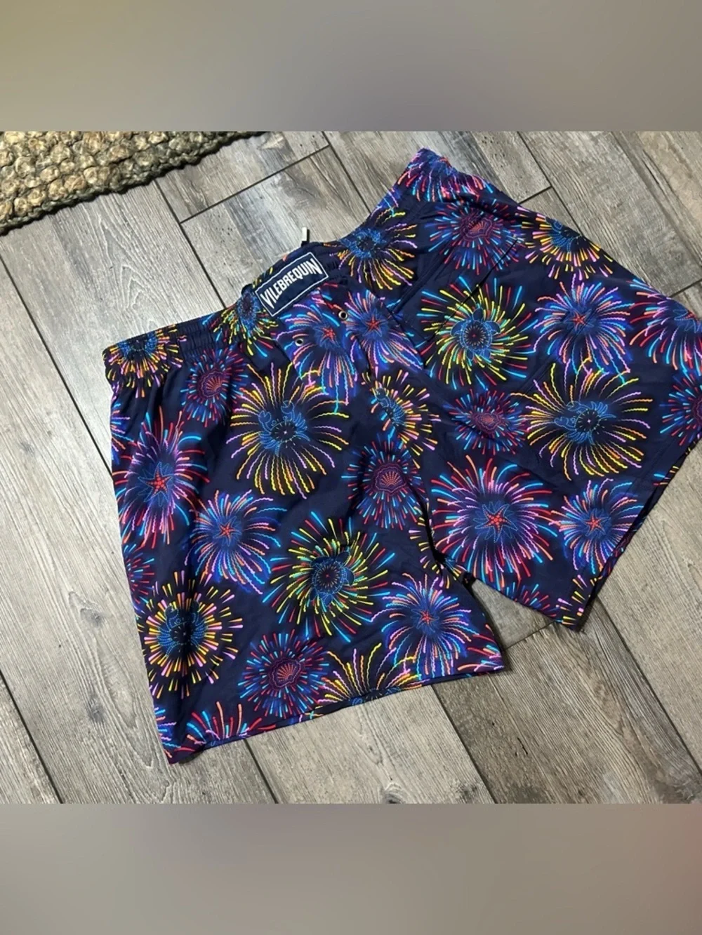 Vilebrequin  Costume de Bain St-Tropez Fireworks Swim Trunks - Navy Multicolor